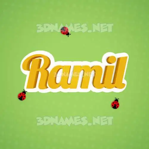 ramil in Ladybugs style - 3D name wallpaper ramil in Ladybugs style - 3D name wallpaper