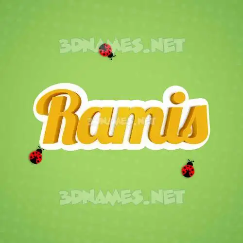 ramis in Ladybugs style - 3D name wallpaper ramis in Ladybugs style - 3D name wallpaper