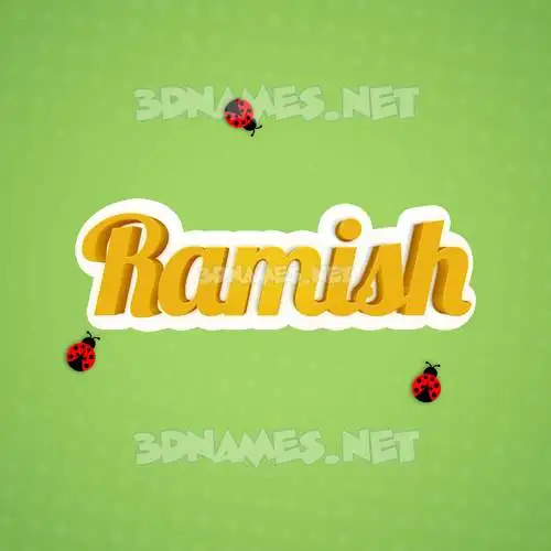 ramish in Ladybugs style - 3D name wallpaper ramish in Ladybugs style - 3D name wallpaper
