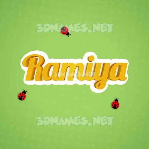 ramiya in Ladybugs style - 3D name wallpaper ramiya in Ladybugs style - 3D name wallpaper