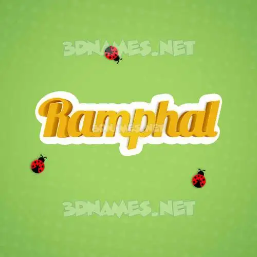 ramphal in Ladybugs style - 3D name wallpaper ramphal in Ladybugs style - 3D name wallpaper