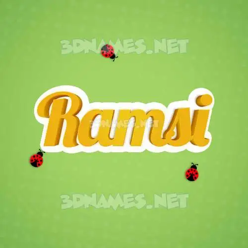 ramsi in Ladybugs style - 3D name wallpaper ramsi in Ladybugs style - 3D name wallpaper