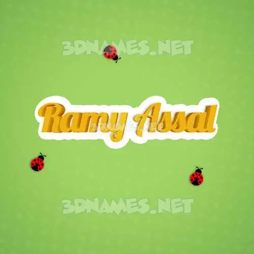 ramy assal in Ladybugs style - 3D name wallpaper