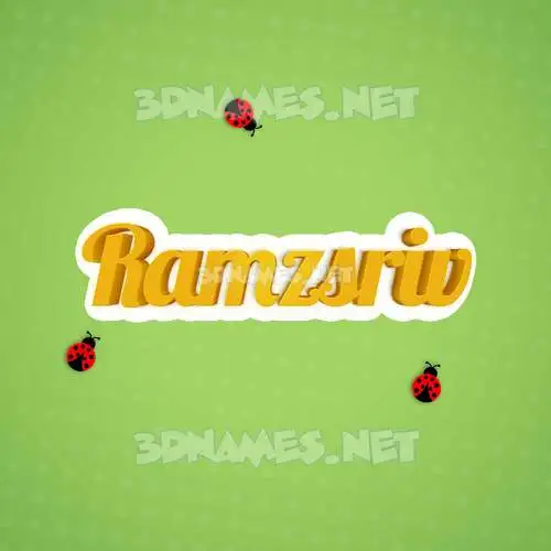 ramzsriv in Ladybugs style - 3D name wallpaper ramzsriv in Ladybugs style - 3D name wallpaper