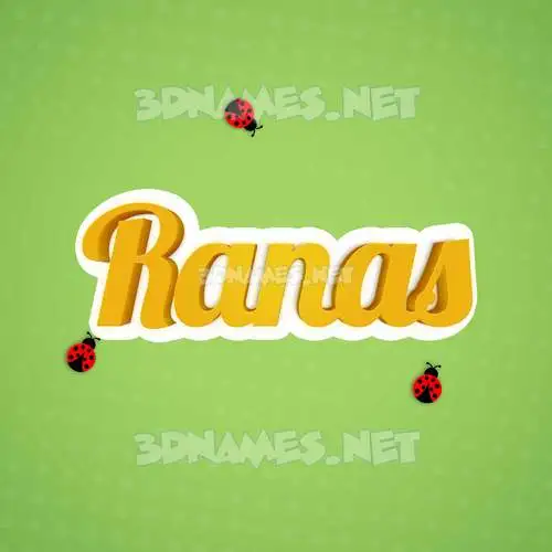 ranas in Ladybugs style - 3D name wallpaper ranas in Ladybugs style - 3D name wallpaper