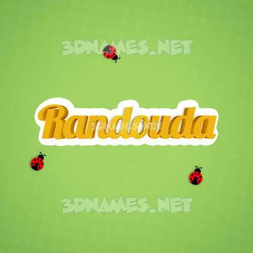 randouda in Ladybugs style - 3D name wallpaper randouda in Ladybugs style - 3D name wallpaper