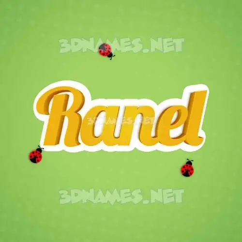 ranel in Ladybugs style - 3D name wallpaper ranel in Ladybugs style - 3D name wallpaper