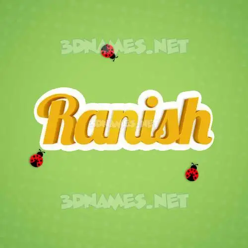 ranish in Ladybugs style - 3D name wallpaper ranish in Ladybugs style - 3D name wallpaper