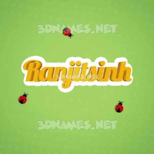 ranjitsinh in Ladybugs style - 3D name wallpaper