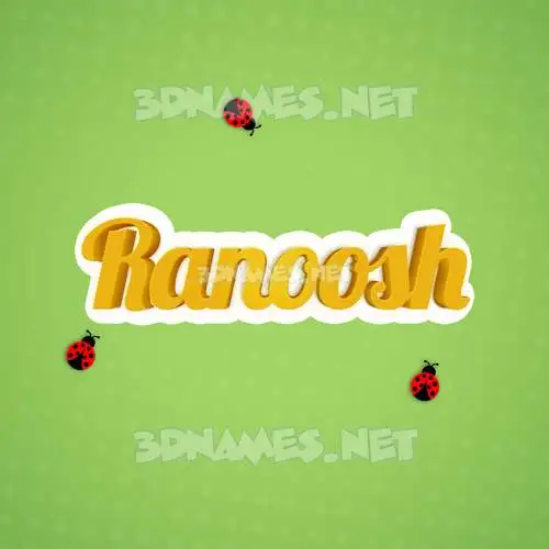 ranoosh in Ladybugs style - 3D name wallpaper ranoosh in Ladybugs style - 3D name wallpaper