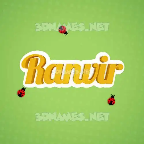 ranvir in Ladybugs style - 3D name wallpaper