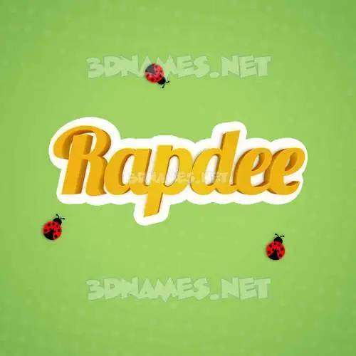 rapdee in Ladybugs style - 3D name wallpaper rapdee in Ladybugs style - 3D name wallpaper