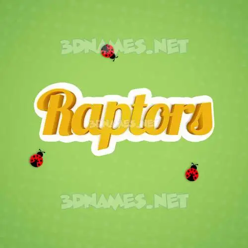 raptors in Ladybugs style - 3D name wallpaper raptors in Ladybugs style - 3D name wallpaper
