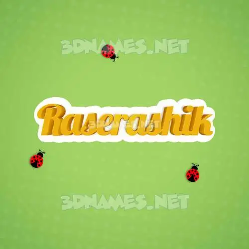 raserashik in Ladybugs style - 3D name wallpaper
