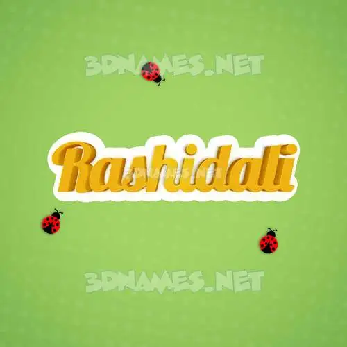 rashidali in Ladybugs style - 3D name wallpaper