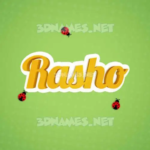 rasho in Ladybugs style - 3D name wallpaper rasho in Ladybugs style - 3D name wallpaper