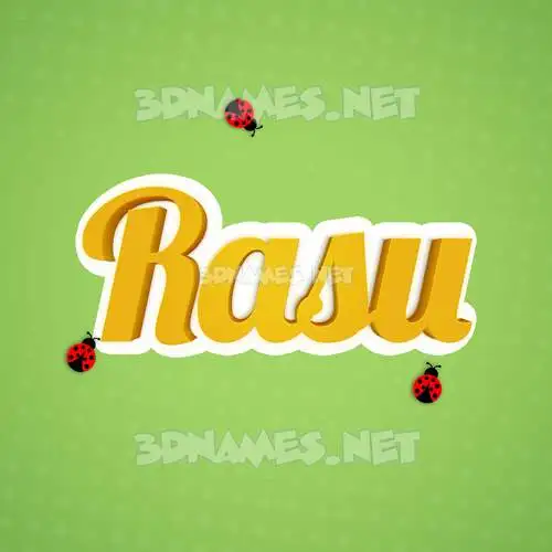 rasu in Ladybugs style - 3D name wallpaper rasu in Ladybugs style - 3D name wallpaper