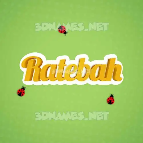 ratebah in Ladybugs style - 3D name wallpaper ratebah in Ladybugs style - 3D name wallpaper