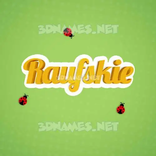 raufskie in Ladybugs style - 3D name wallpaper raufskie in Ladybugs style - 3D name wallpaper