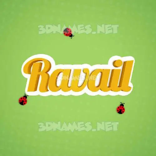 ravail in Ladybugs style - 3D name wallpaper ravail in Ladybugs style - 3D name wallpaper