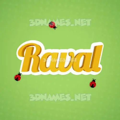 raval in Ladybugs style - 3D name wallpaper raval in Ladybugs style - 3D name wallpaper