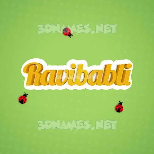 ravibabli in Ladybugs style - 3D name wallpaper ravibabli in Ladybugs style - 3D name wallpaper