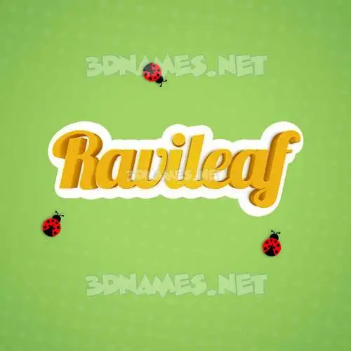 ravileaf in Ladybugs style - 3D name wallpaper ravileaf in Ladybugs style - 3D name wallpaper
