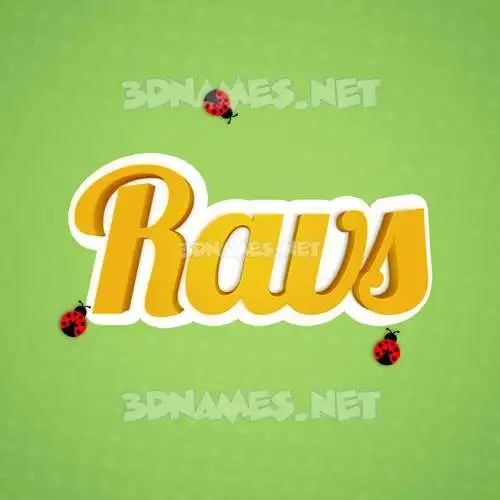 ravs in Ladybugs style - 3D name wallpaper ravs in Ladybugs style - 3D name wallpaper