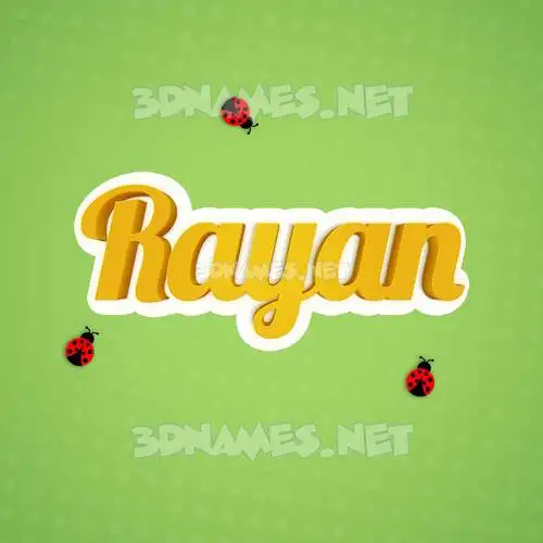 rayan in Ladybugs style - 3D name wallpaper rayan in Ladybugs style - 3D name wallpaper