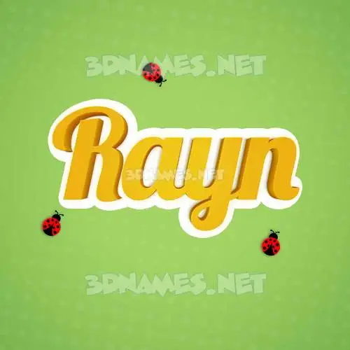 rayn in Ladybugs style - 3D name wallpaper rayn in Ladybugs style - 3D name wallpaper