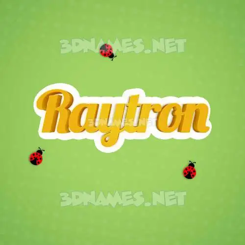 raytron in Ladybugs style - 3D name wallpaper raytron in Ladybugs style - 3D name wallpaper