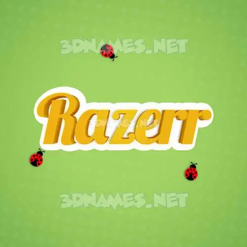 razerr in Ladybugs style - 3D name wallpaper razerr in Ladybugs style - 3D name wallpaper