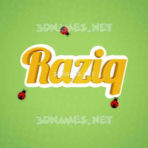 raziq in Ladybugs style - 3D name wallpaper raziq in Ladybugs style - 3D name wallpaper