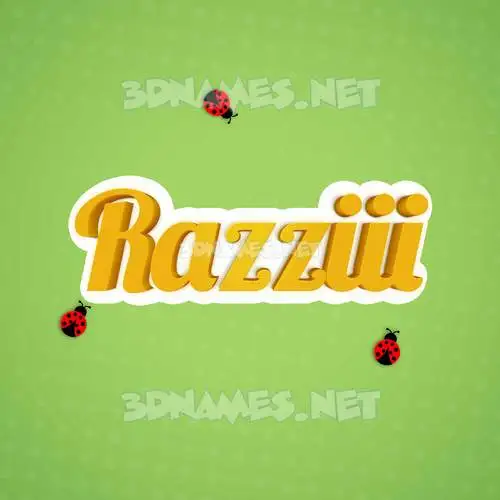razziii in Ladybugs style - 3D name wallpaper