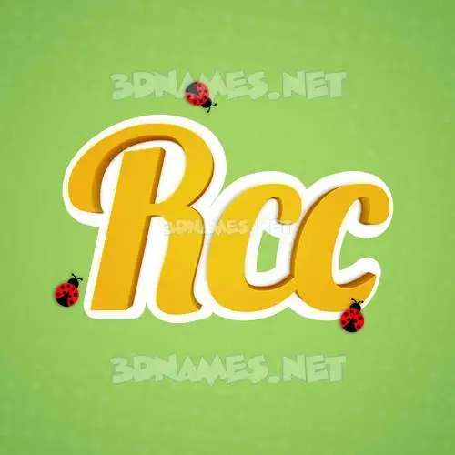 rcc in Ladybugs style - 3D name wallpaper