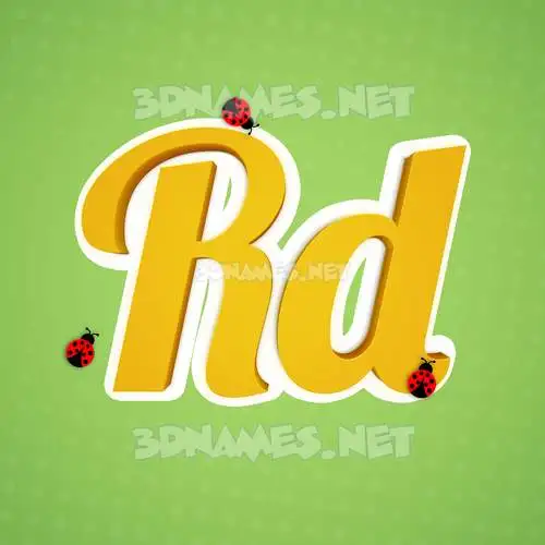 rd in Ladybugs style - 3D name wallpaper rd in Ladybugs style - 3D name wallpaper