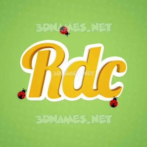 rdc in Ladybugs style - 3D name wallpaper