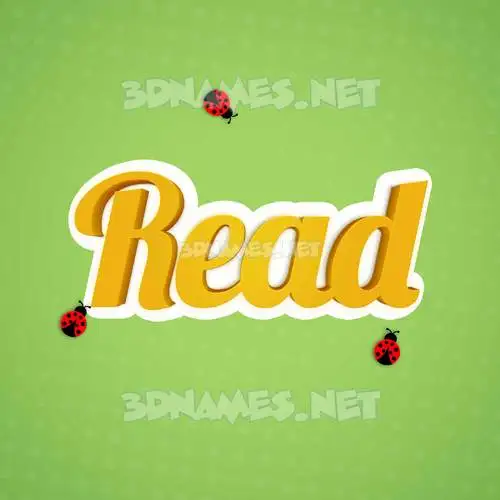 read in Ladybugs style - 3D name wallpaper read in Ladybugs style - 3D name wallpaper