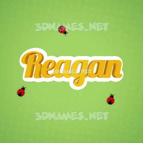 reagan in Ladybugs style - 3D name wallpaper
