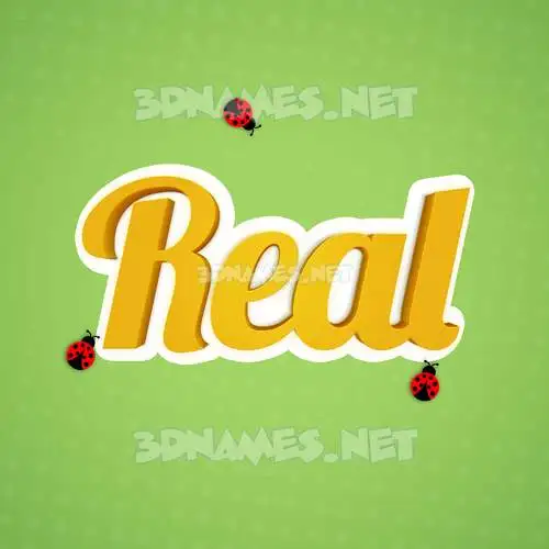 real in Ladybugs style - 3D name wallpaper real in Ladybugs style - 3D name wallpaper