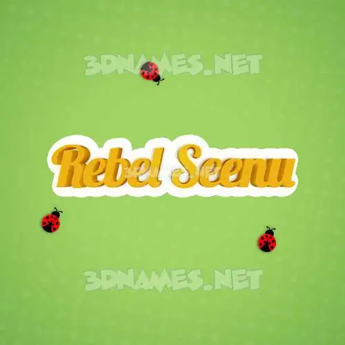 rebel seenu in Ladybugs style - 3D name wallpaper rebel seenu in Ladybugs style - 3D name wallpaper