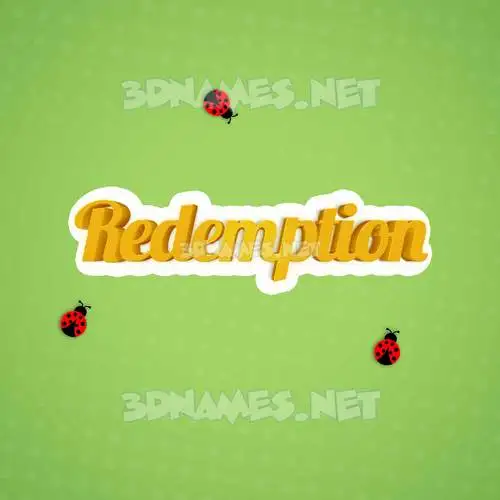redemption in Ladybugs style - 3D name wallpaper redemption in Ladybugs style - 3D name wallpaper