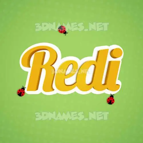 redi in Ladybugs style - 3D name wallpaper