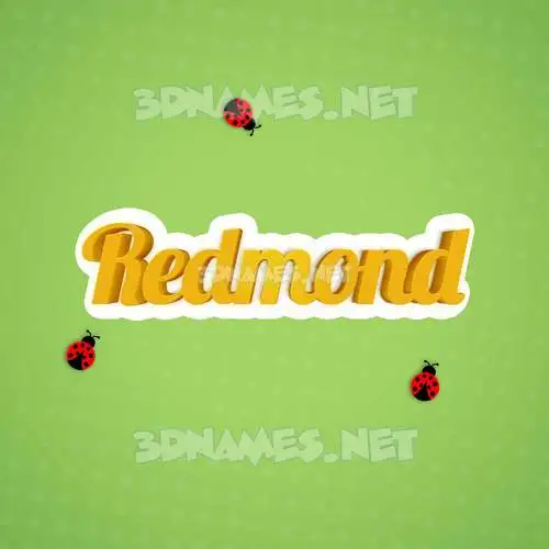 redmond in Ladybugs style - 3D name wallpaper redmond in Ladybugs style - 3D name wallpaper