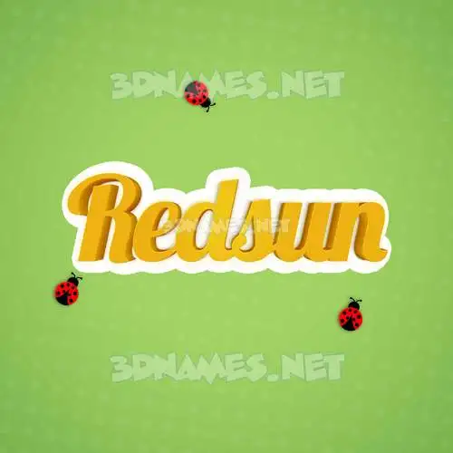 redsun in Ladybugs style - 3D name wallpaper redsun in Ladybugs style - 3D name wallpaper