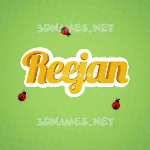 reejan in Ladybugs style - 3D name wallpaper
