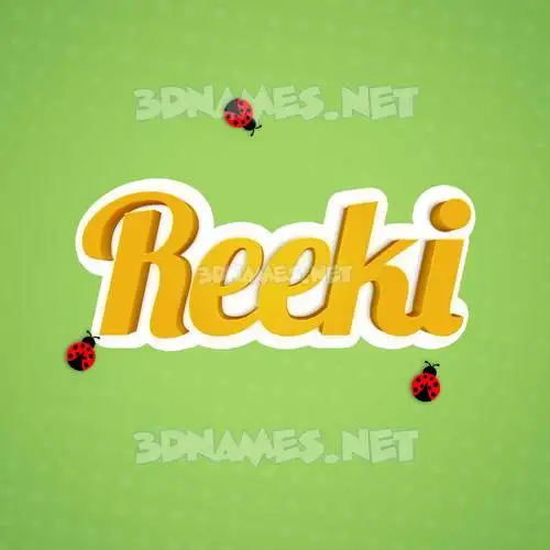 reeki in Ladybugs style - 3D name wallpaper reeki in Ladybugs style - 3D name wallpaper