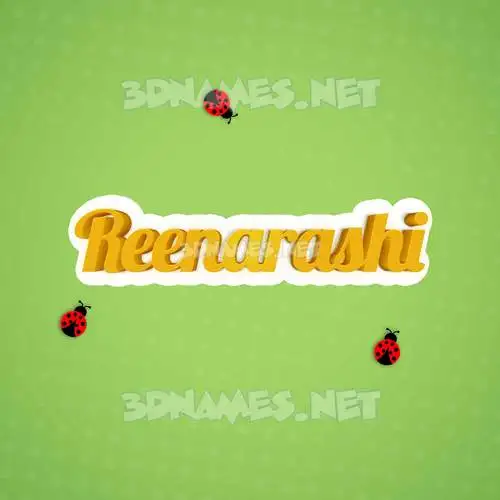 reenarashi in Ladybugs style - 3D name wallpaper reenarashi in Ladybugs style - 3D name wallpaper