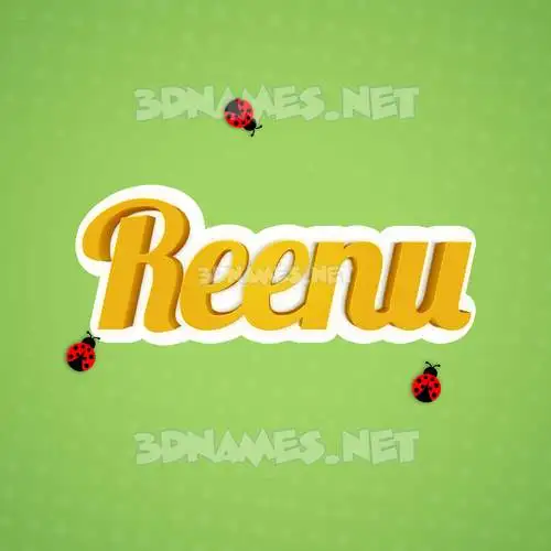 reenu in Ladybugs style - 3D name wallpaper reenu in Ladybugs style - 3D name wallpaper