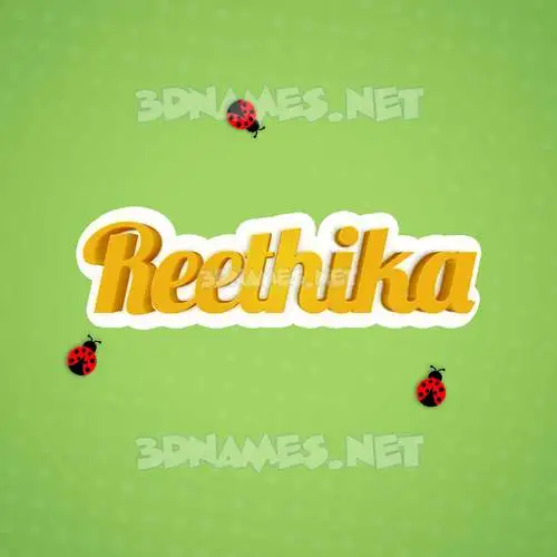 reethika in Ladybugs style - 3D name wallpaper reethika in Ladybugs style - 3D name wallpaper